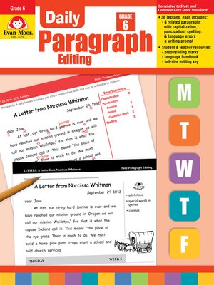 cover image of Daily Paragraph Editing, Grade 6